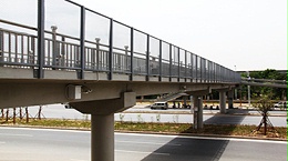 造型钢结构桥梁工程：平顶山人行天桥